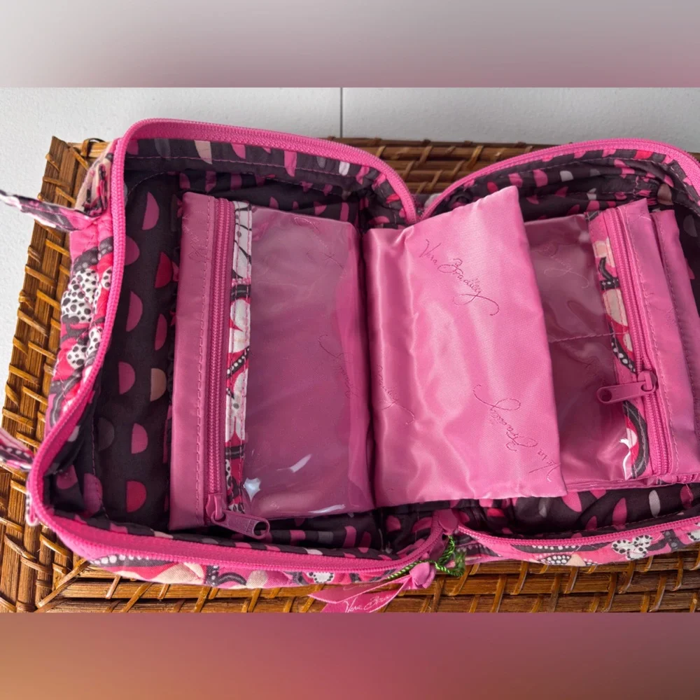 Vera Bradley Travel Jewelry Organizer NWT–Blush Floral, Quilted, Multi-Pocket - Picture 4 of 14